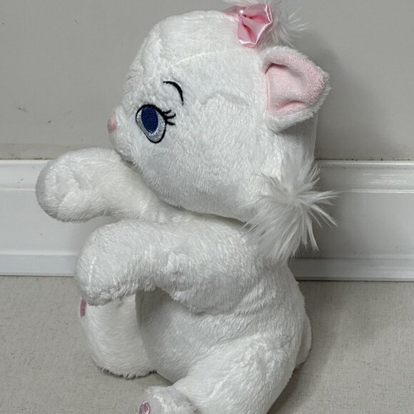 Disney Parks Marie Aristocats Plush Toy 8" White & Pink Baby Stuffed Animal - Picture 6 of 16